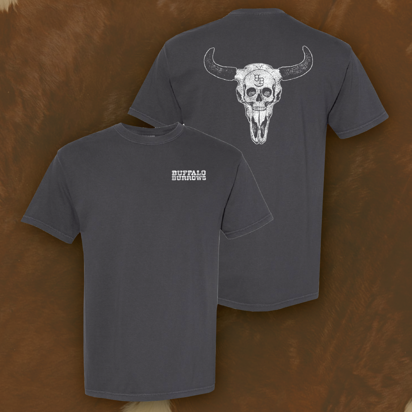 Buffalo Skull Graphite T-Shirt
