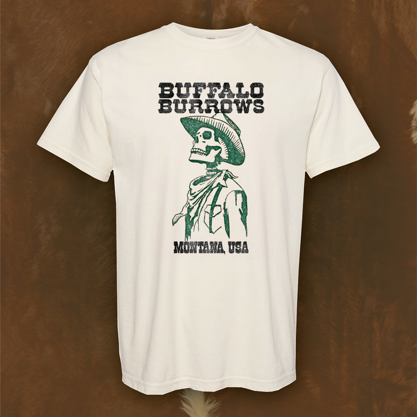 Dead Cowboy Ivory T-Shirt (Forest Green - Limited Album Edition)