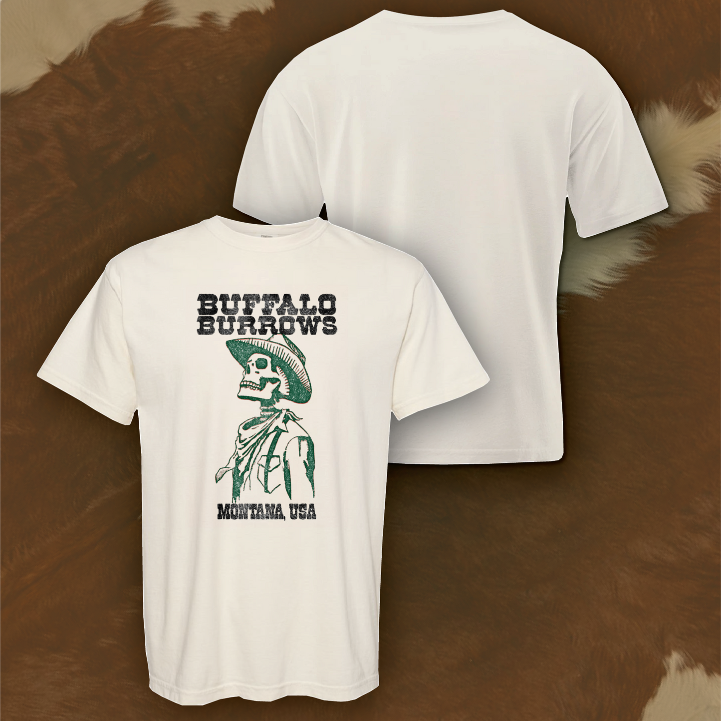 Dead Cowboy Ivory T-Shirt (Forest Green - Limited Album Edition)